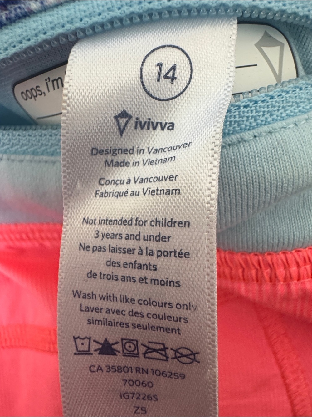 Ivivva by Lululemon Girls Size 14 Neon Coral Running Shorts Activewear - Picture 5 of 6
